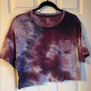 SO Women's Tie-Dye Crop Top - Multicolor